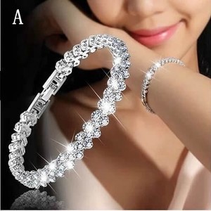 女性用ジルコンクリスタルブレスレットリングダイヤモンドをセットしましたBQ530