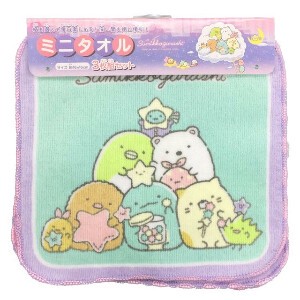 Mini Towel Sumikkogurashi Character 3-pcs pack