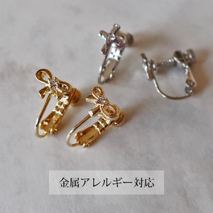Clip-On Earrings Earrings Ribbon Jewelry Made in Japan