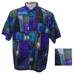 Summer Clothing Casual Shirt Switch Design Short Sleeve Men's