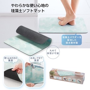 Cracking Diatomaceous Earth soft Bath Mat