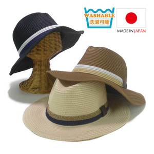 ★SS　日本製ウォッシャブルポリペーパーツバ広中折　ヤング帽子