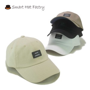 ★SS　SHF−ブラックレザータグ冷感リネンMIXローキャップ　ヤング帽子