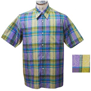 Button-Up Shirt Plaid Cotton Made in Japan