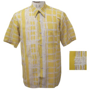 Button Shirt Japanese Pattern Short-Sleeve Made in Japan