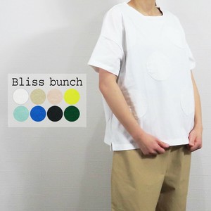 【2023新作】リサイクルコットン天竺(無地)　BIGサークル布帛貼り付けTEE