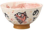 めで鯛 飯碗(中)茶碗 日本製 美濃焼 陶器