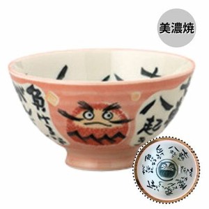 美浓烧 饭碗 陶器 达摩 日本制造