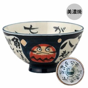 Mino ware Rice Bowl Daruma Made in Japan