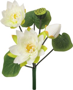 【造花】ロータスブッシュ　ホワイト　FB−2628W