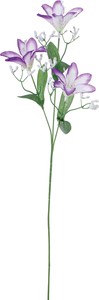 【造花】リリーカスミ付き×3　パープルホワイト　FF−3052PUW