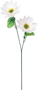 【造花】ロータス×2　ホワイト　FF−3060W
