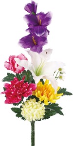 【造花】デザインカラー仏花ブッシュLL　ミックス　FP−0977MIX