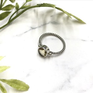 Silver-Based Topaz/Citrine Ring sliver Rings