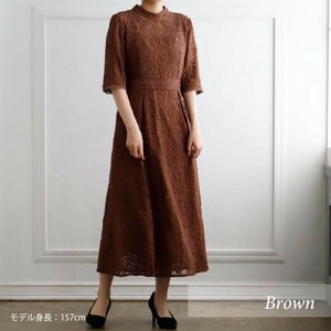 【特価下代】パネル刺繍レースドレス　パーティドレス フォーマルドレス 謝恩会 結婚式 お呼ばれ同窓会