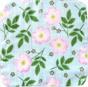 Logie Handkerchief Double Gauze Made in Japan Floral Pattern