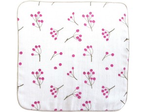 Rose Hip Handkerchief Double Gauze Made in Japan Floral Pattern