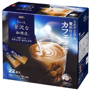 AGF ちょっと贅沢な珈琲店 スティック カフェラテ 22本 x3 【インスタントコーヒー】