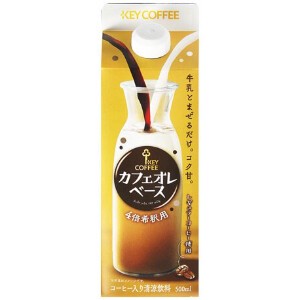 KEYコーヒー カフェオレベース   紙 500ml x6 【インスタントコーヒー】