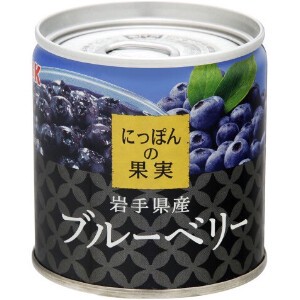 K&K にっぽんの果実 岩手県産 ブルーベリー 185g x12 【フルーツ缶詰】