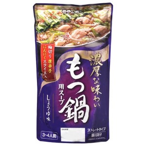 モランボン もつ鍋用スープ 醤油味 750g x10 【つゆ・だし】
