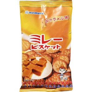 野村煎豆 ミレービスケット キャラメル味 110g x20 【クッキー】