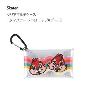 Pouch Skater Chip 'n Dale Retro Desney Clear