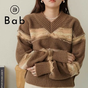 【SALE】ニュアンスデザインニットプルオーバー◇ダメージライクが程よいアクセント