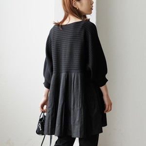 Sweater/Knitwear Dolman Sleeve Knitted Docking Puff Sleeve