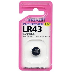 マクセル Maxell アルカリボタン電池 LR43 1BS B