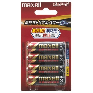 マクセル Maxell アルカリ乾電池「ボルテージ」 単3形（4本パック）LR6(T)4B