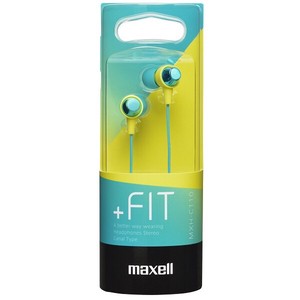 マクセル Maxell カナル型ヘッドホン +FiT グリーン×イエロー MXH-C110 MXGY