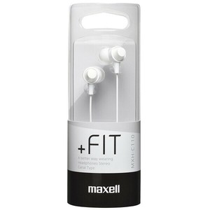 マクセル Maxell カナル型ヘッドホン +FiT ホワイト MXH-C110 WH