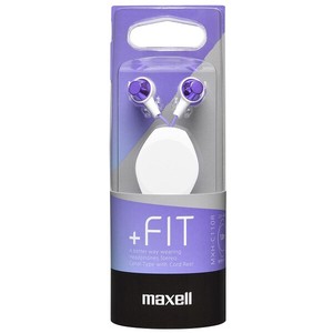 マクセル Maxell カナル型ヘッドホン +FiT コード巻き取りリールタイプ パーブル MXH-C110R PU
