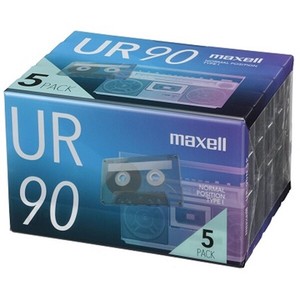 マクセル Maxell カセットテープ UR 90分 5個入 UR-90N 5P