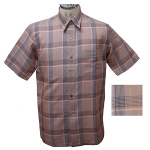 Summer Clothing Cotton 100% Plaid Short Sleeve Shirt Men's