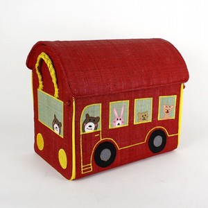 ラフィアラバンおもちゃ箱 折りたたみ 小 バス