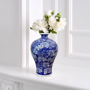 シノワ・花瓶・WH/BL 花器 花びん フラワースタンド ホワイト ブルー