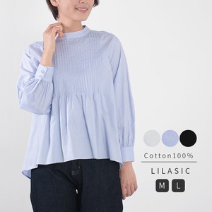 Button Shirt/Blouse Pullover Stand Front Collar Blouse