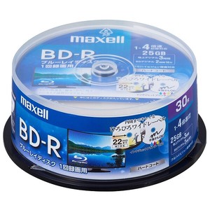 マクセル Maxell 録画用BD-R 4倍速 スピンドルケース（30枚入り）BRV25WPE.30SP