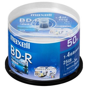 マクセル Maxell 録画用BD-R 4倍速 スピンドルケース（50枚入り）BRV25WPE.50SP