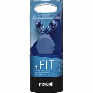 マクセル Maxell カナル型ヘッドホン ＋FiT コード巻取りリールタイプ ダークブルー MXH-C110R DB