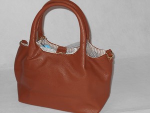 Synthetic Leather 2WAY BAG Charm Attached