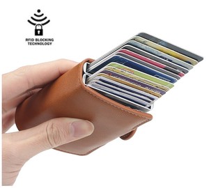 Rfid 盗難防止 IDクレジットカードホルダー 財布 大容量 ビジネスケース ポータブル2層財布