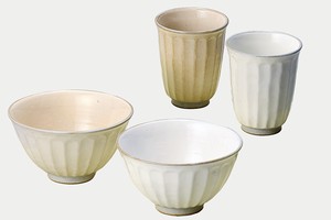 Hasami ware Rice Bowl Pottery Natural Set of 4 Made in Japan