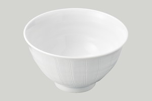 陶彩「ﾅﾁｭﾗﾙT」白磁面取　兼用茶碗【日本製 茶碗 陶器 波佐見焼】