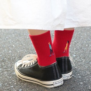 Crew Socks Embroidered 2-pairs