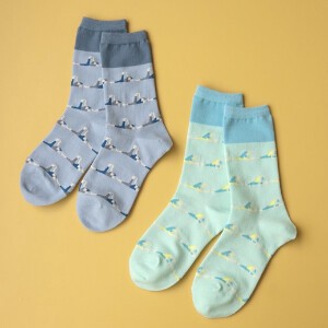 Crew Socks Socks Ladies' Border 2-pairs