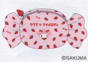 サクマ製菓コラボ【サンリオ】ポーチ&イチゴミルク