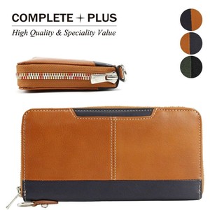 Long Wallet Cattle Leather Leather Genuine Leather Men's